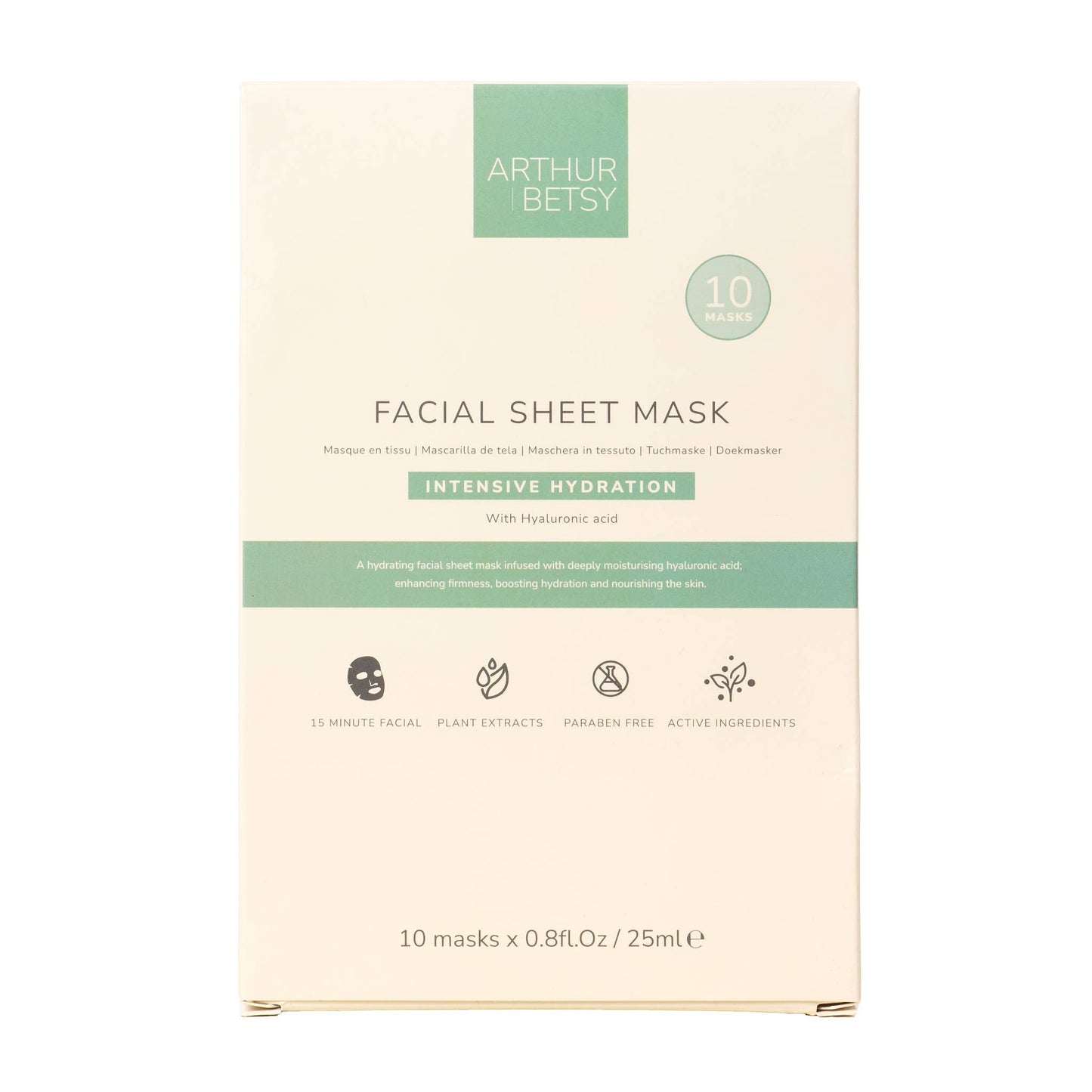 Moisturising face mask, face sheet mask, facial mask - Shea Love London