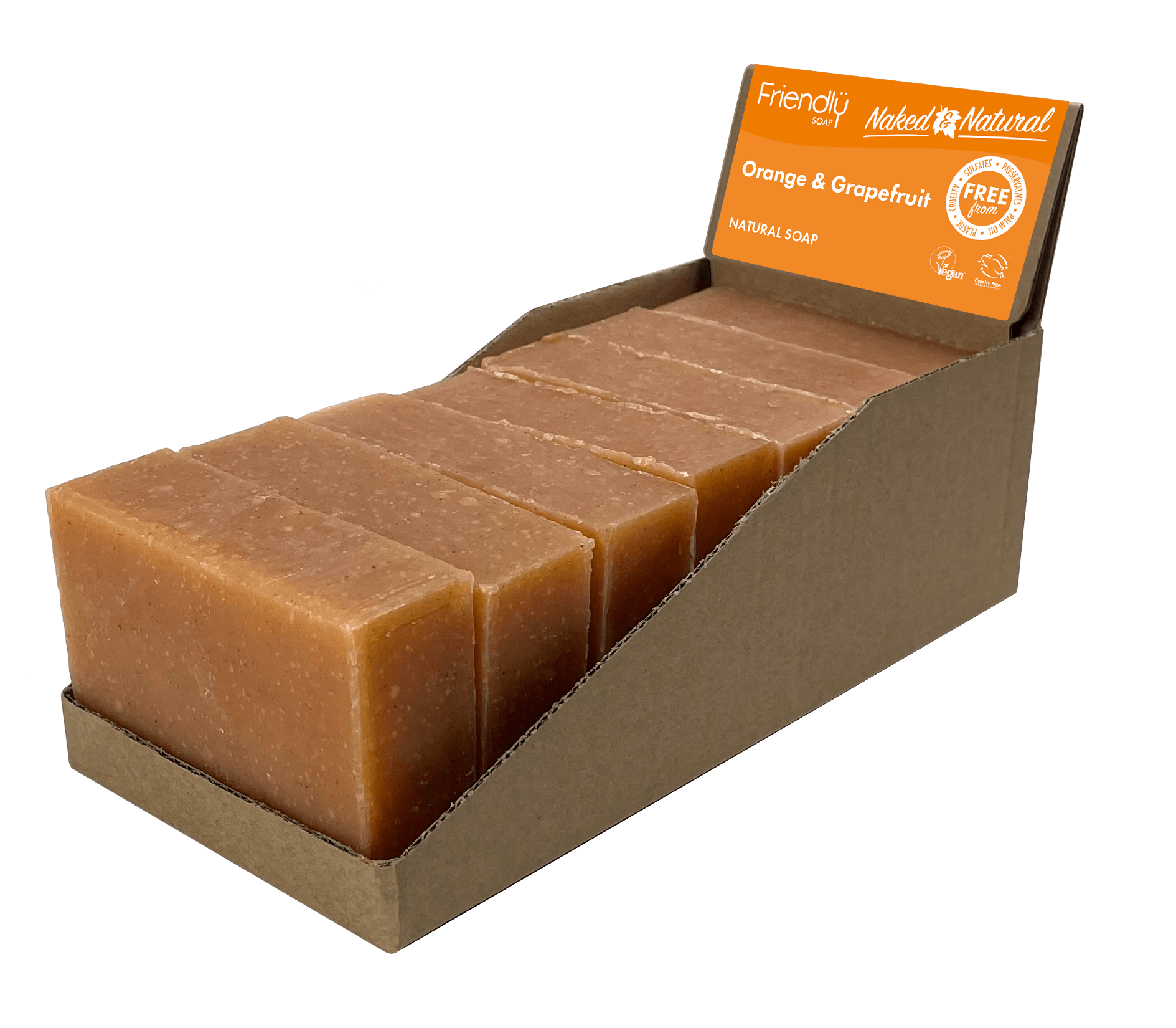 Orange & Grapefruit - Naked and Natural - Bath Soap - Shea Love London