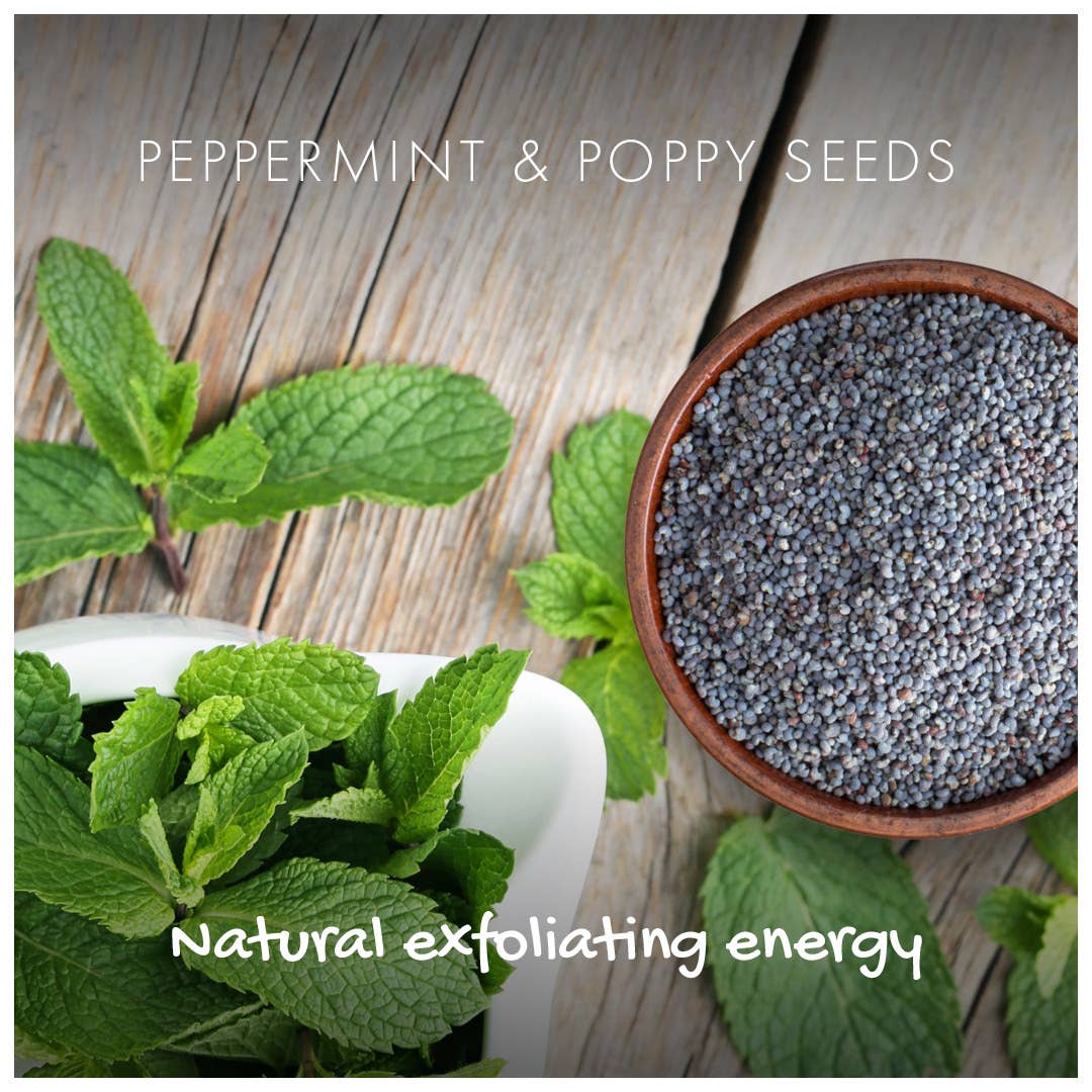 Peppermint & Poppy Seeds - Naked and Natural - Bath Soap - Shea Love London