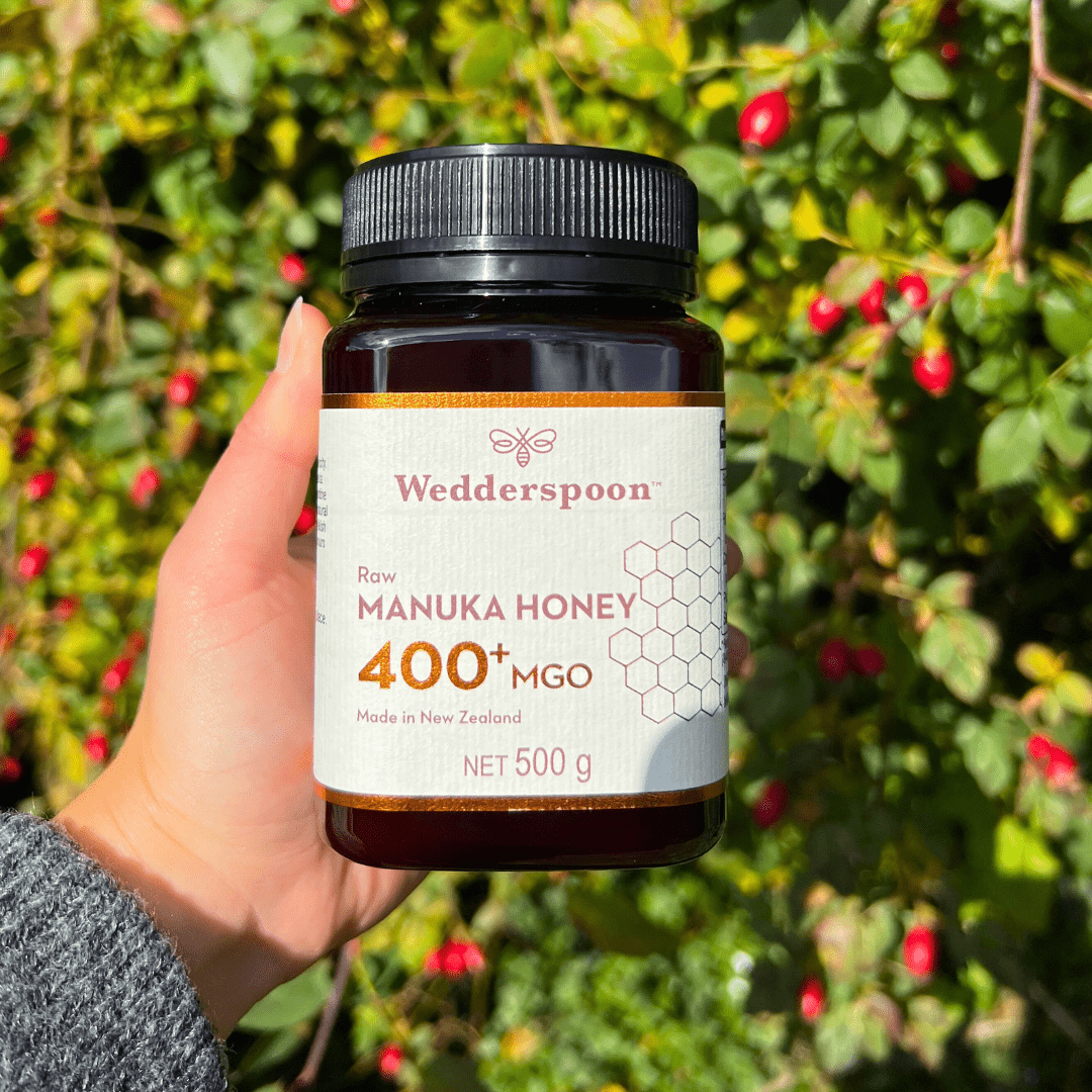 Wedderspoon Raw Manuka Honey 400 MGO (500g) – Unpasteurised High Potency - Shea Love London