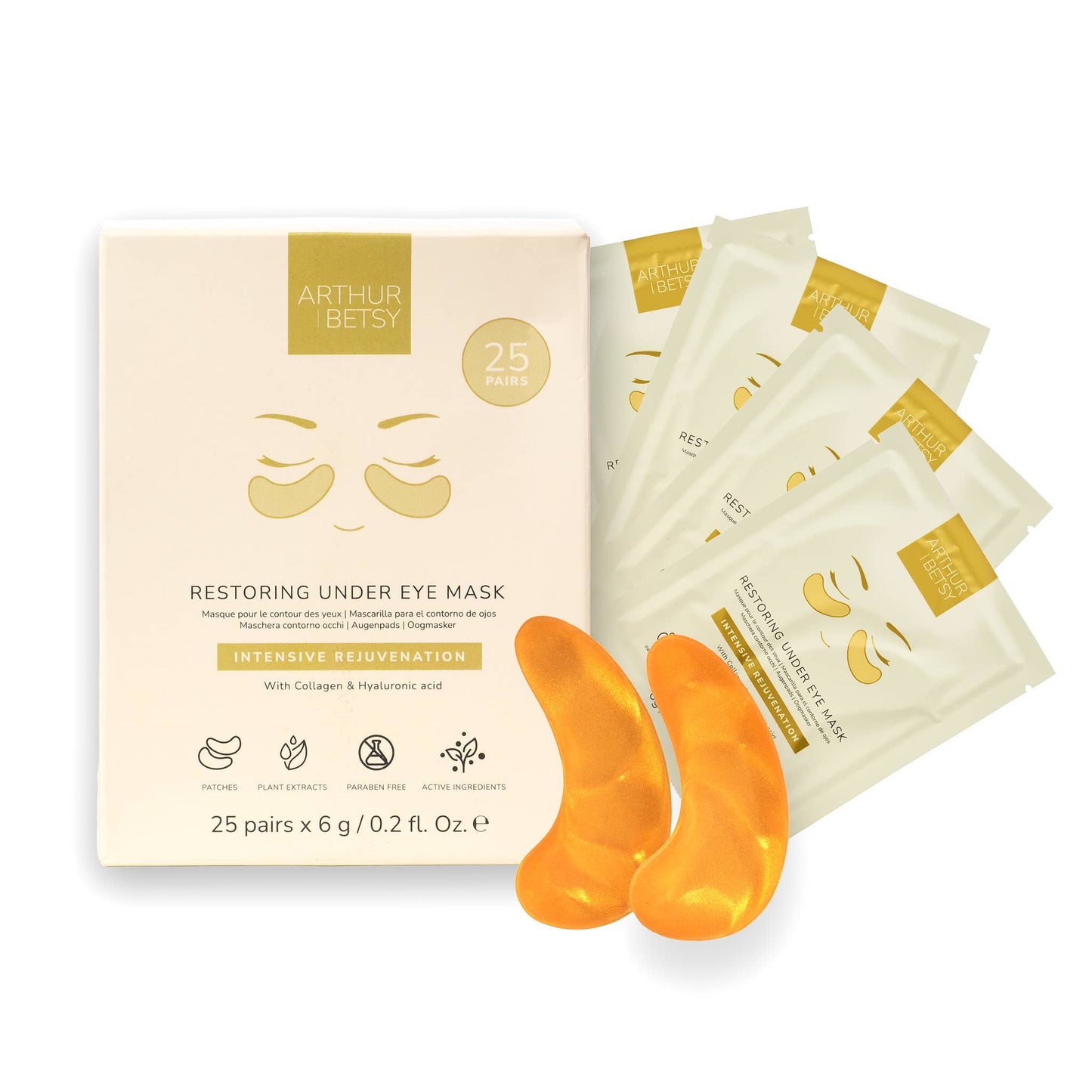 Gold under eye patches - Collagen eye mask - Shea Love London